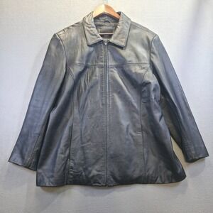 Mossimo Women's Genuine Leather Full Zip Jacket/Coat Size 18W